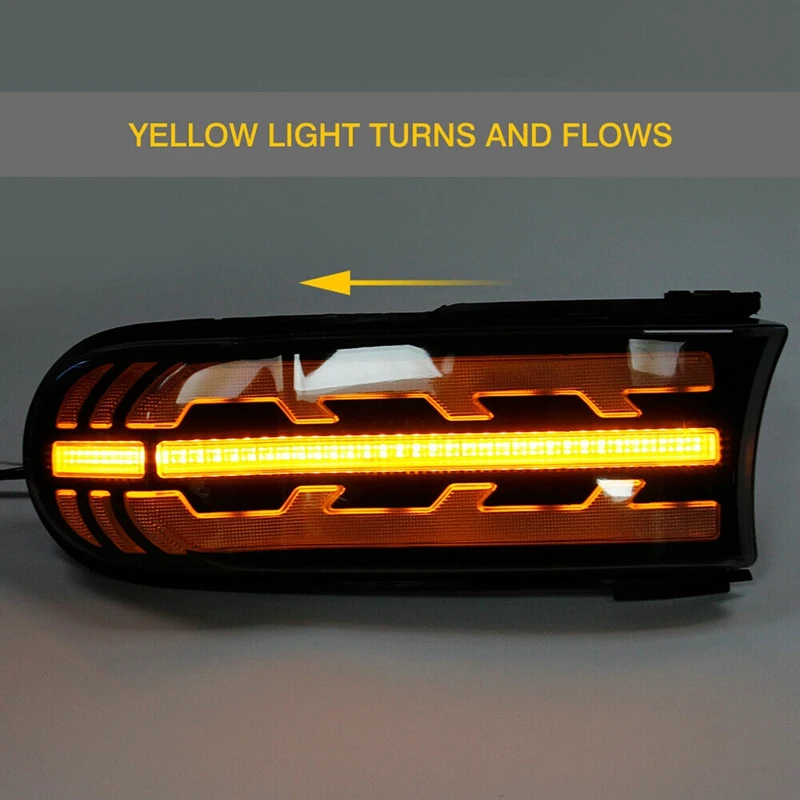 

12V Car Dynamic Turn Signal Function DRL Lamp LED Daytime Running Light For-Toyota FJ Land Cruiser 2007-2022