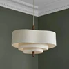 Japanese Wabi Sabi Cloth Ceiling Chandelier For Living Room Island Bedroom LED Pendant Light Modern Home Decor Lighting Fixture 2