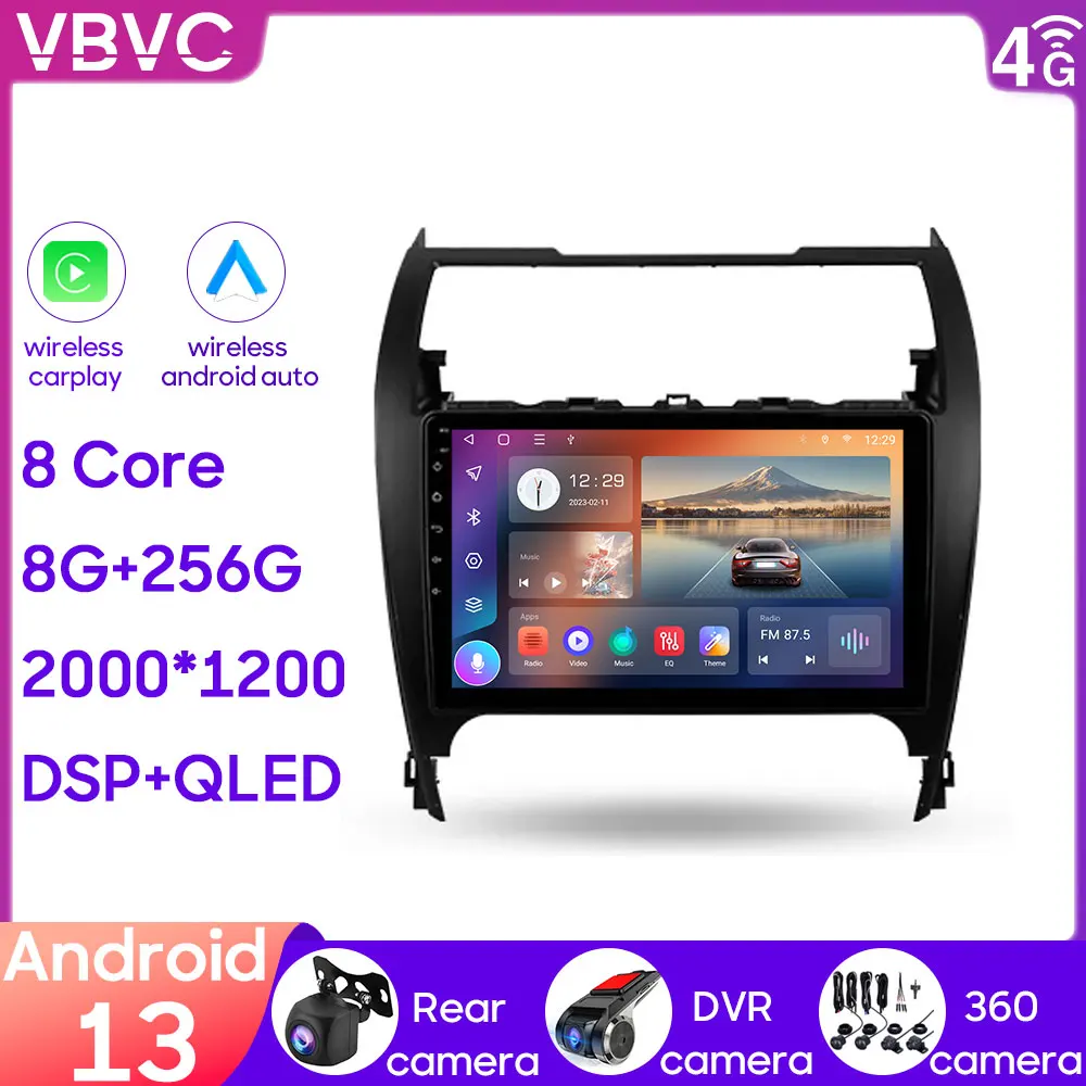 

For Toyota Camry 7 XV 50 55 2012 - 2014 US EDITION Car Head Units Radio Multimedia Navigation GPS BT Carplay Stereo Player Wifi