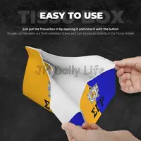 Sigma Gamma Rho 1922 SGR Print Facial Tissue Box Cover Rectangular PU Leather Facial Tissue Box Holder for Car Home Office 2