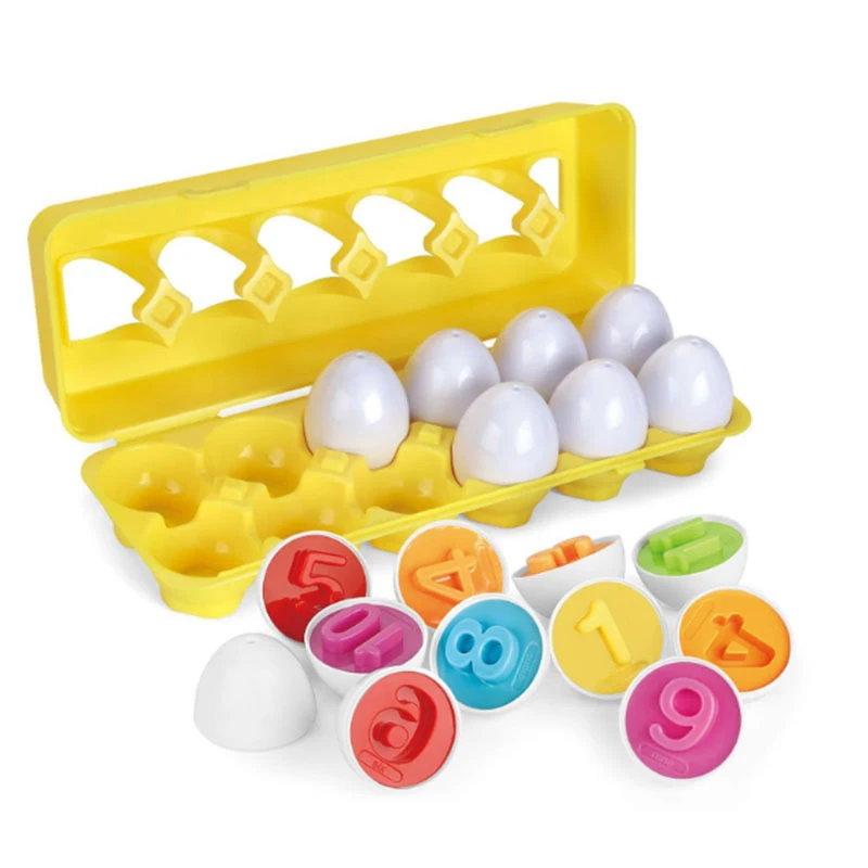12 шт./компл. головоломка Монтессори с яйцами игрушки для детей обучение