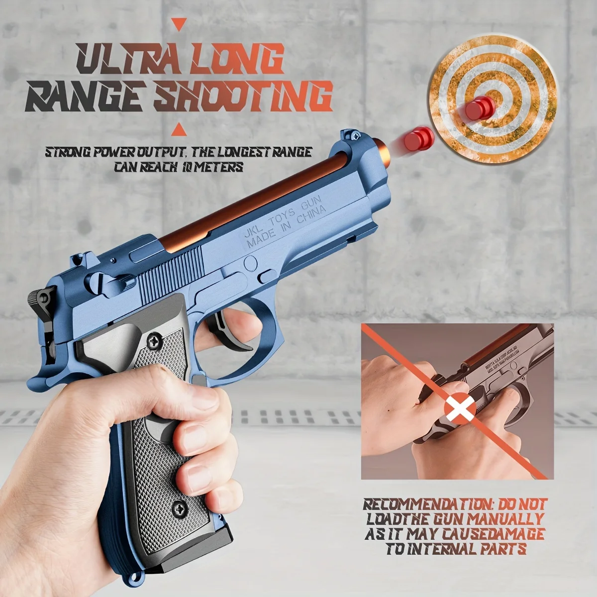 Toy Gun, Soft Bullet Toys Gun for Boys, Toy Foam Blaster, Empty Shell Ejecting Toy Gun Pistol, Christmas Birthday Gifts 2