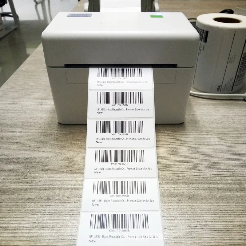 Amazon 30x50mm 직접 열 제거 가능 빈 라벨 직사각형 자체 접착 쓰기 가능 바코드 슈퍼마켓 용 제품 라벨