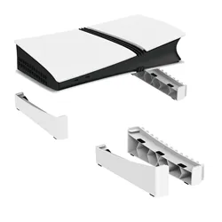 Deluxe Horizontal Stand for Gaming Console with 12 - Disc Storage (White)