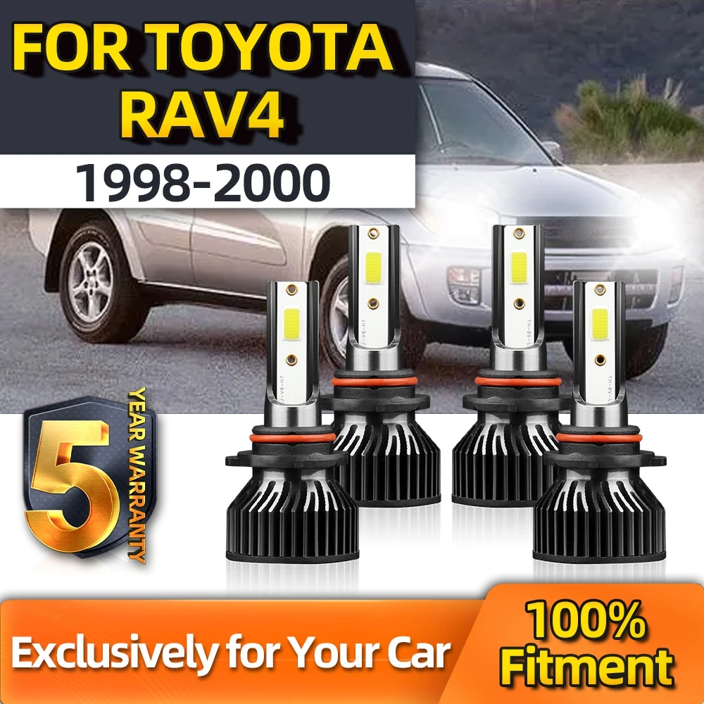 

TEENRAM 9006 9005 Low/High Beam Car Headlight 12V 6500K Bulb Led Lamp Headlamp Auto Light For Toyota RAV4 1998 1999 2000