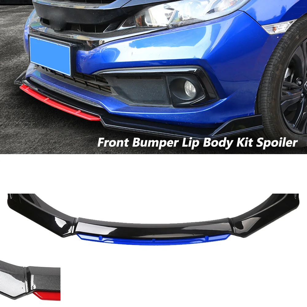 

Car 3-section Front Shovel Automobile 4-section With Front lip Surrounding Front Bumper Front Bumper Lip Body Kit General