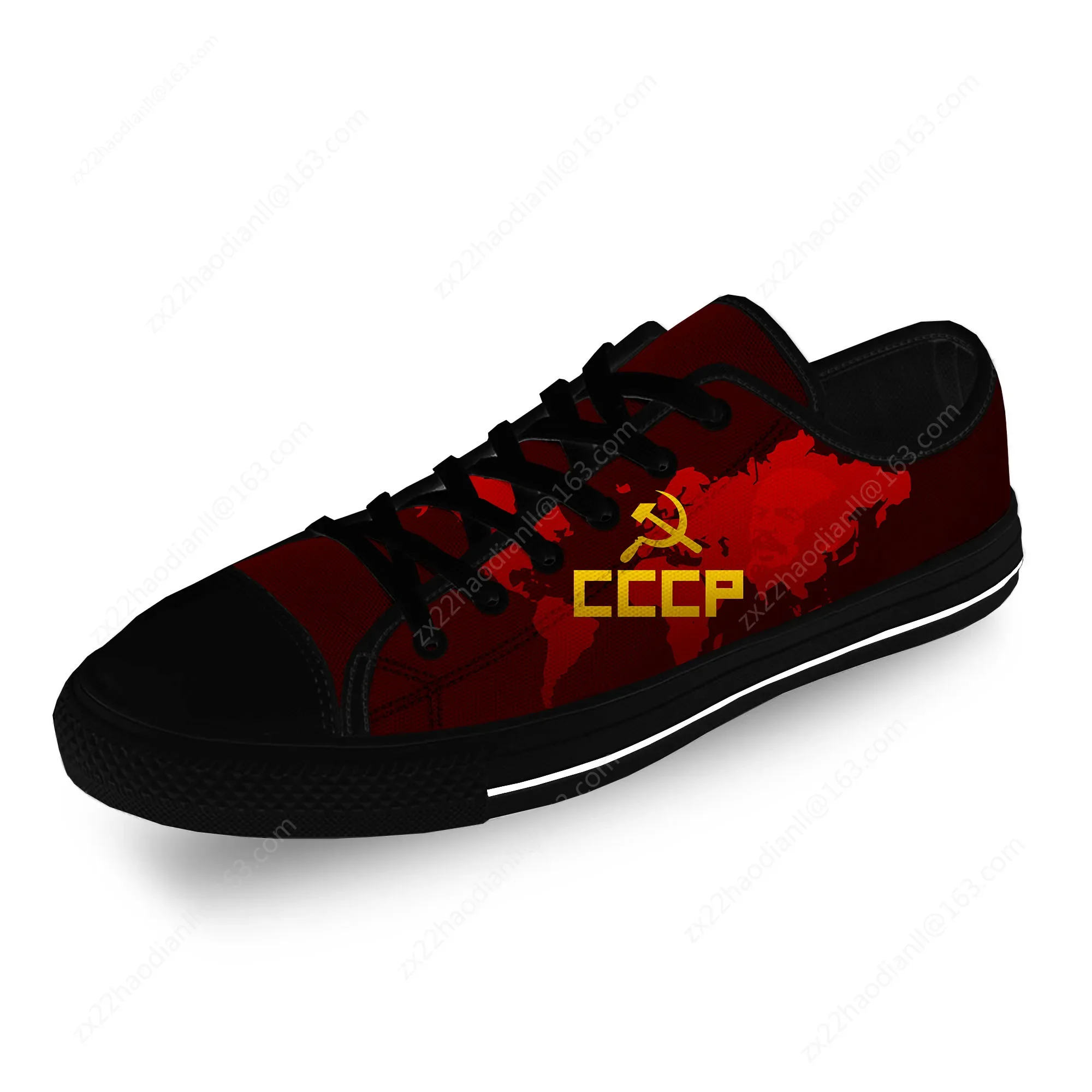 CCCP Russian Russia USSR Soviet Union Casual Cloth 3D Print Low Top Canvas Shoes Men Women Lightweight Breathable Sneakers 2