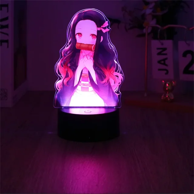Lampada 3D Anime Demon Slayer Con Telecomando - 16 Colori, 2 Disegni, USB/Batteria, Idea Regalo Per Appassionati - Foto 10
