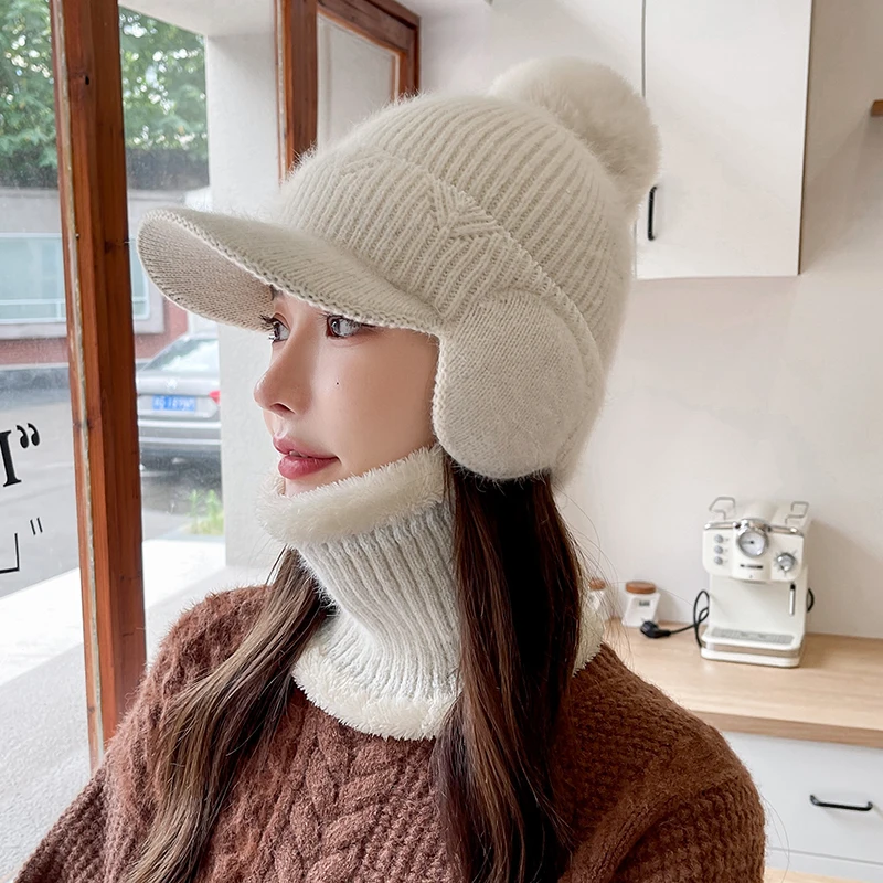 USPOP New Winter Hats Women Thick Warm Knitted Skullies Hats Pearl Letter  CHA Soft Beanies - AliExpress