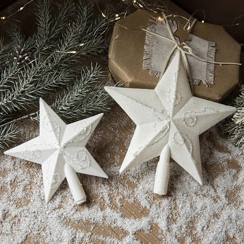 Christmas Star Decoration Christmas Tree Decoration Hollow Glitter Christmas Tree Top Star Home Decor New Year Xmas Tree Ornaments