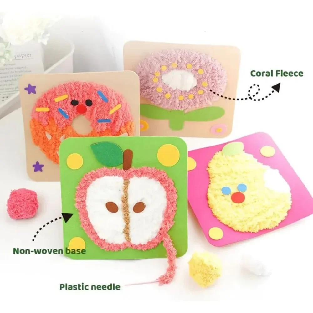 DIY Embroidery Doll Set Cartoon Animal Sewing Craft Kit