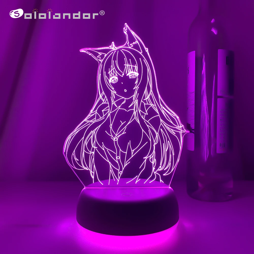 

SOLOLANDOR Новейшие японские аниме Светодиодные ночные светильники для спальни Декор подарок ночник Waifu настольные 3d лампы Прямая поставка с завода