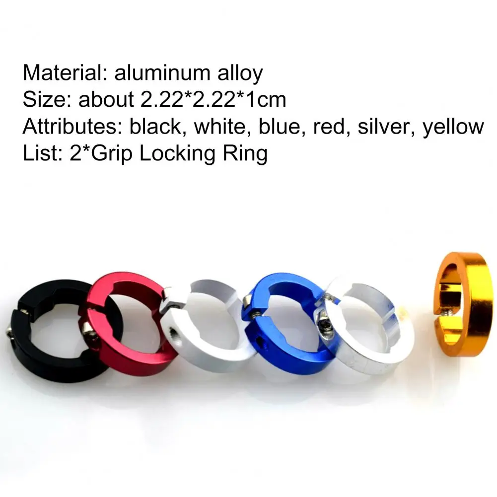 2Pcs Bicycle Grips Lock Rings Aluminum Alloy Handlebar End Ring Lock On MTB Mountain Road Bike Handlebar Parts Bike Accessories bicycle accessories