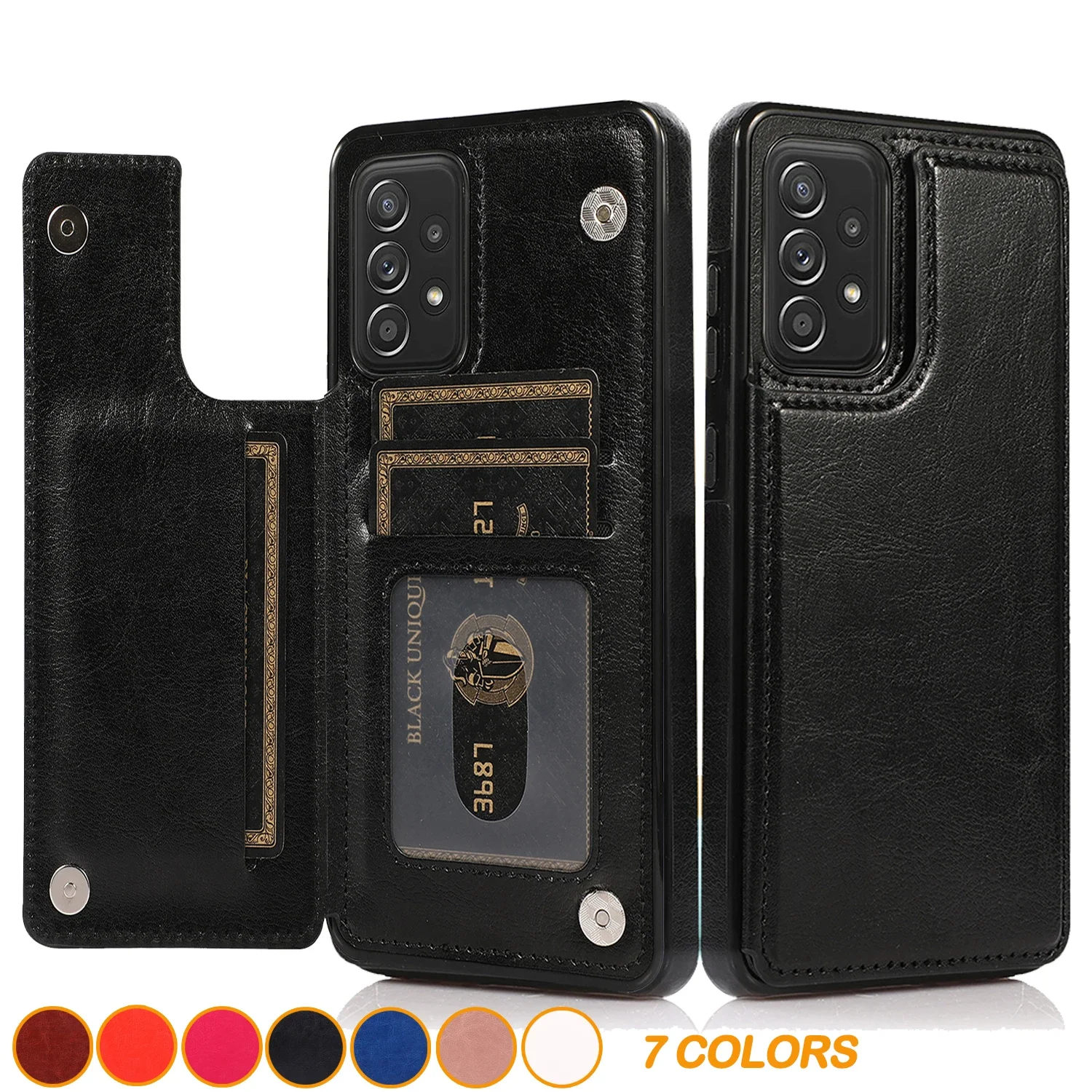 Luxurious Flip Leather Wallet Case with Card Holder Cover