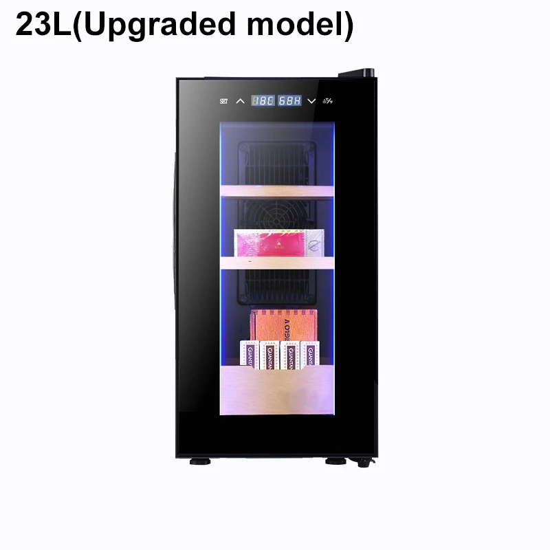 Vanace High Quality Drawer 23L Electric Cooling Cedar Wood Small Cigar Cabinet Humidor Adjustable Thermostat Mini Cigar Fridge