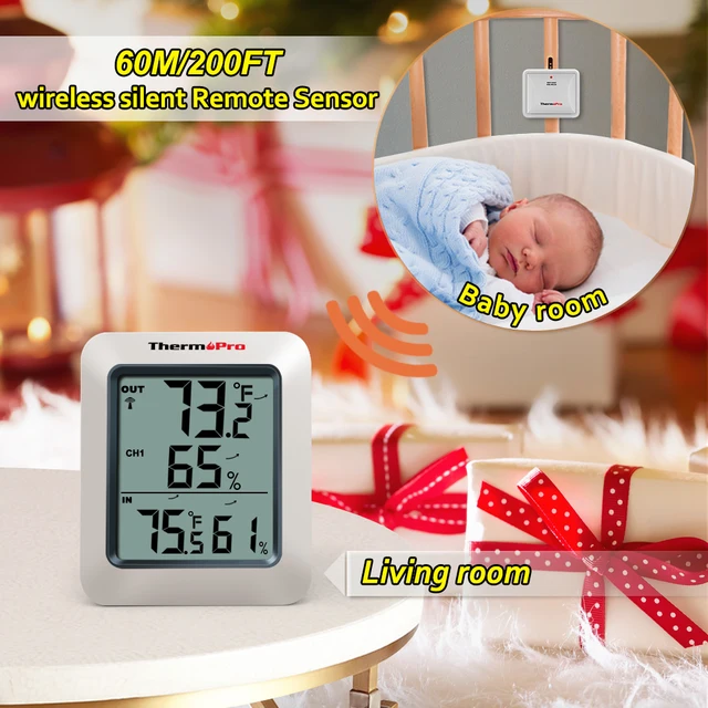 ThermoPro TP60 Wireless Thermometer Indoor Outdoor Digital