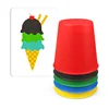 Funny Parent Child Toys Speed Challenge Family Sports Stacking Cups Training Card Games Plastic Outdoor Indoor Interactive Game 4
