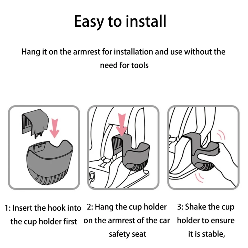 Baby Car Safety Seat Cup Holder Drink Stand Snack Storage Tray Food Organizer Auto Accessory