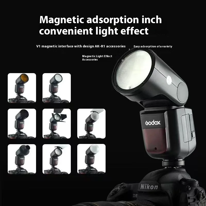 Godox V1 V1C V1N V1S V1F V1O TTL HSS 1/8000s Speedlite Flash with Xpro Trigger for Canon Nikon Sony Fuji Olympus 3