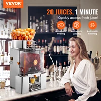 VEVOR Commercial Orange Juicer Machine, 120W Automatic Feeding Stainless Steel Juice Extractor, 25 Oranges Per/Min, w/Filter Box 2