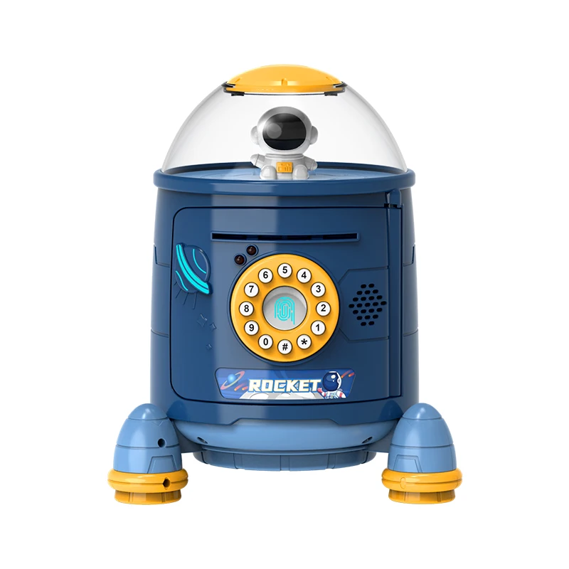 

Zl Children's Savings Rocket Coin Bank Can Save Only-in-No-out Password Suitcase