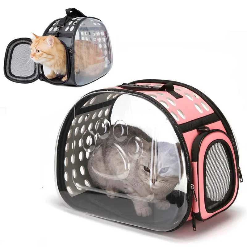 

New Pet Transparent Bag Cat and Dog Go Out Portable Breathable Backpack Foldable Outdoor Portable Space Bag Cat Supplies
