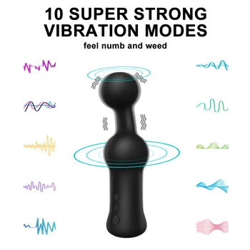 Vasana 2 in 1 Anal & vagina vibrator built in big ball prostate anal plug massager for male female couples sex toy Anal Balls 2