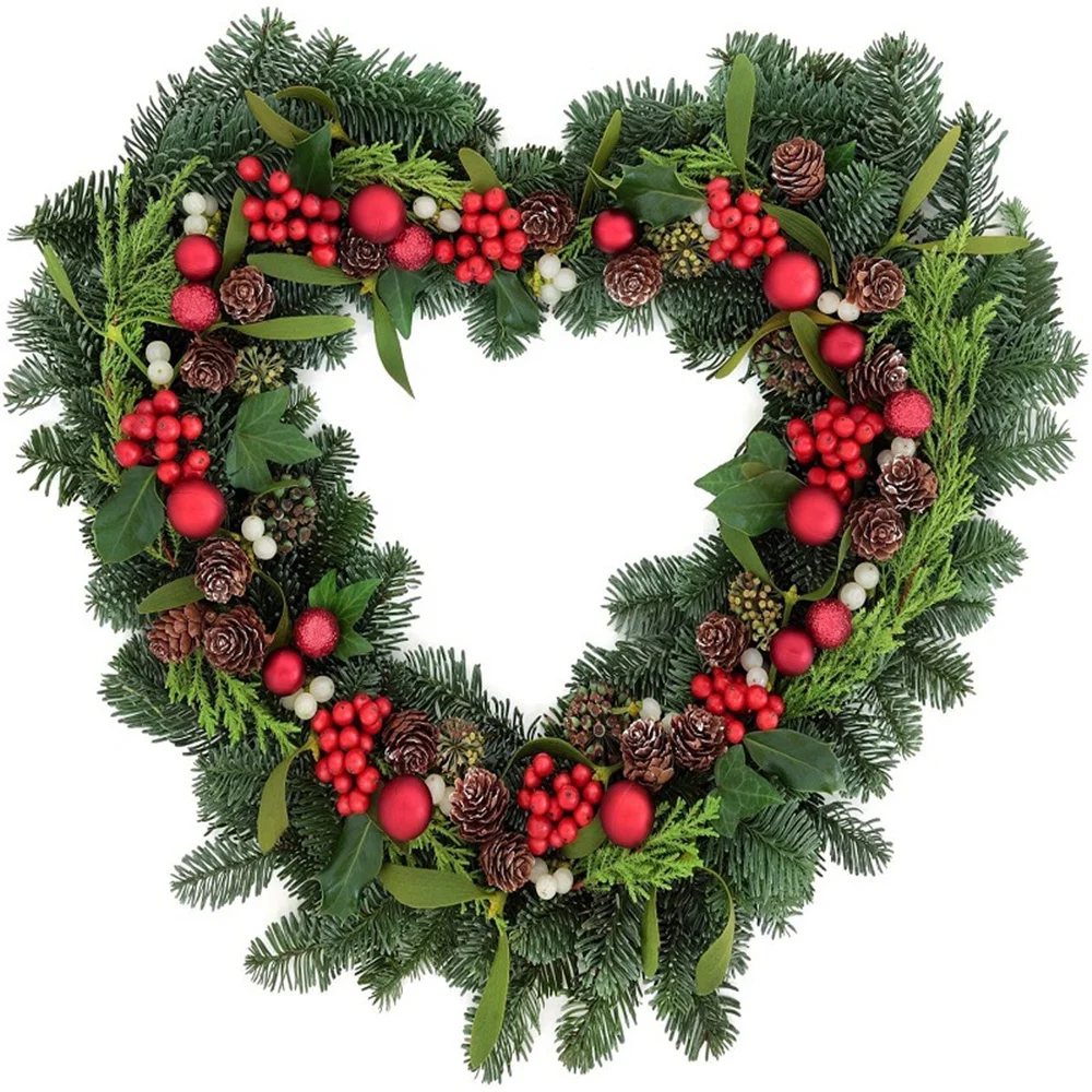 Heart Shaped Metal Wreath Iron Wreath for Flower Arrangement Christmas DIY Home Valentine's Day Wedding Decoration