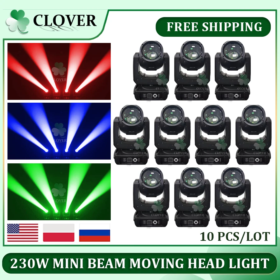 0 Tax 10Pcs Mini Sharpy 7R Beam 230W Beam Lyre 7R Moving Head Light Beam 7R Sharpy 230 Luci Da Palcoscenico 230W 7R Beam Wash