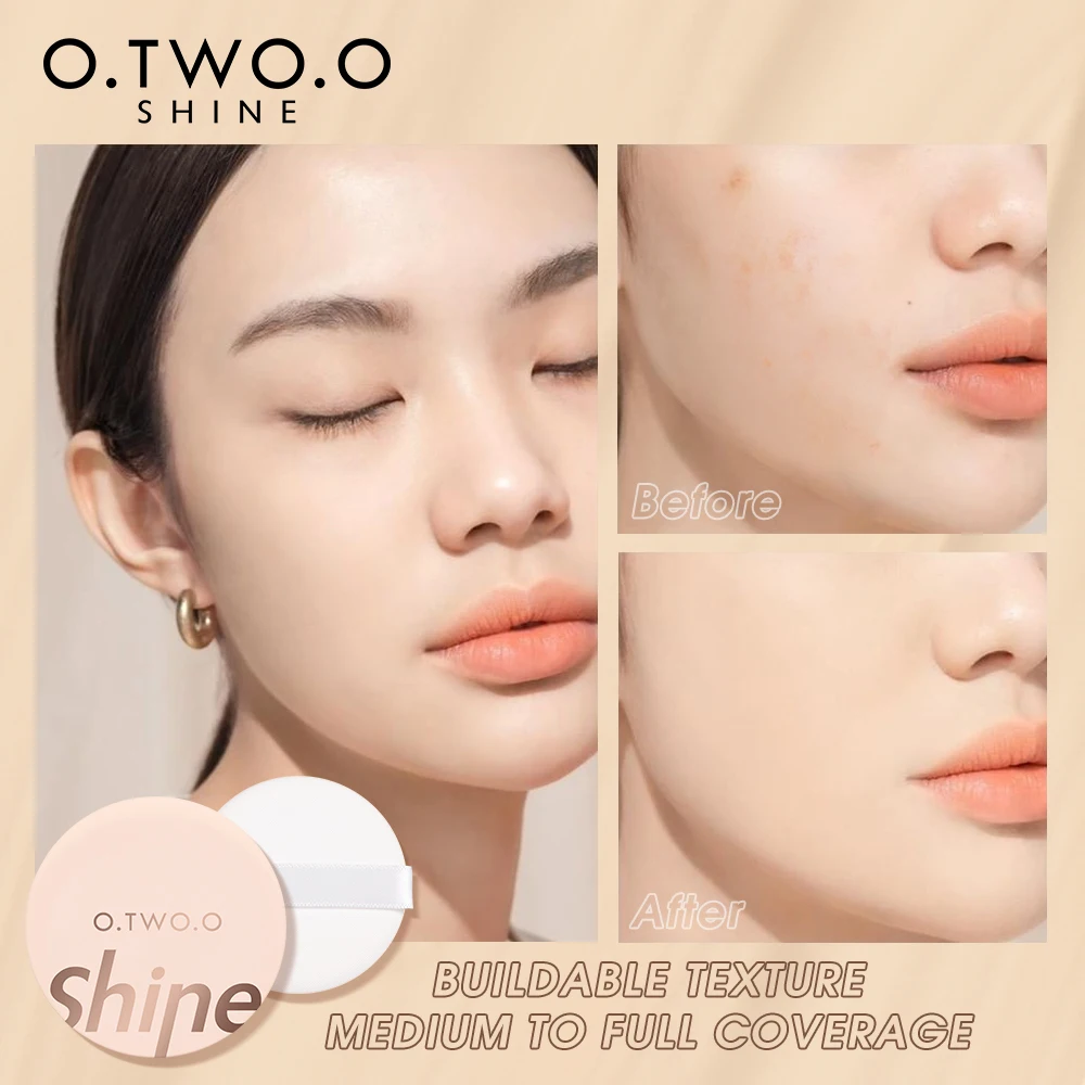 O.TWO.O Cushion Foundation 3 Colors Air Cushion BB Cream Full Coverage Breatheable Concealer Waterproof Face Foundation liquid foundation,air cushion cream,cushion foundation,makeup cosmetics,makeup cream,waterproof foundation,air cushion bb cream