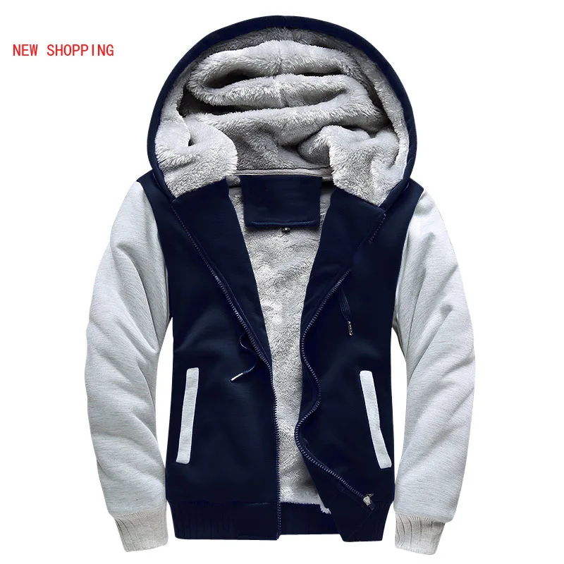 Bomber Jacket Men 2023 New Brand Winter Thick Warm Fleece Zipper Coat Mens SportsWear Tracksuit Male European Hoodies Plus Size