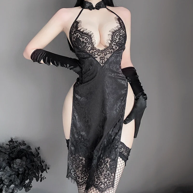 

0145 женское сексуальное нижнее белье, костюмы, традиционное китайское платье, Ципао, экзотические брюки, платье, порно, непослушное, косплей-бандаж