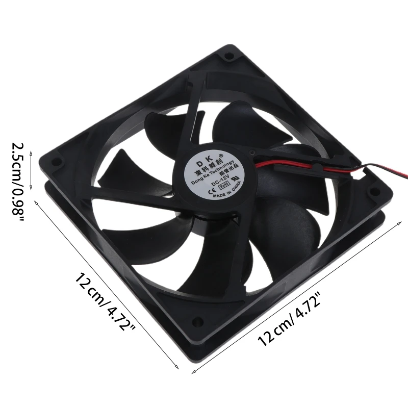 케이스 팬용 CPDD 12025 케이스 팬용 CPU 냉각 라디에이터 컴퓨터 5V 12V 24V 120mm 1500RPM 음소거 CPU 쿨러 2Pin XH2.54 Conn