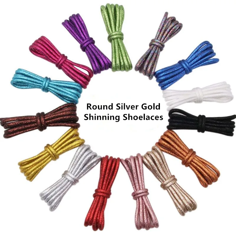 Vibrant 24-Color Metallic Shoelaces