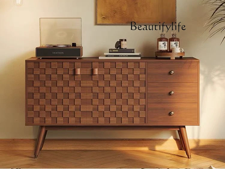 

Retro Boxwood Mid-Ancient Style Cabinet Japanese Style Sideboard Cabinet Mid-Ancient Coffee Locker