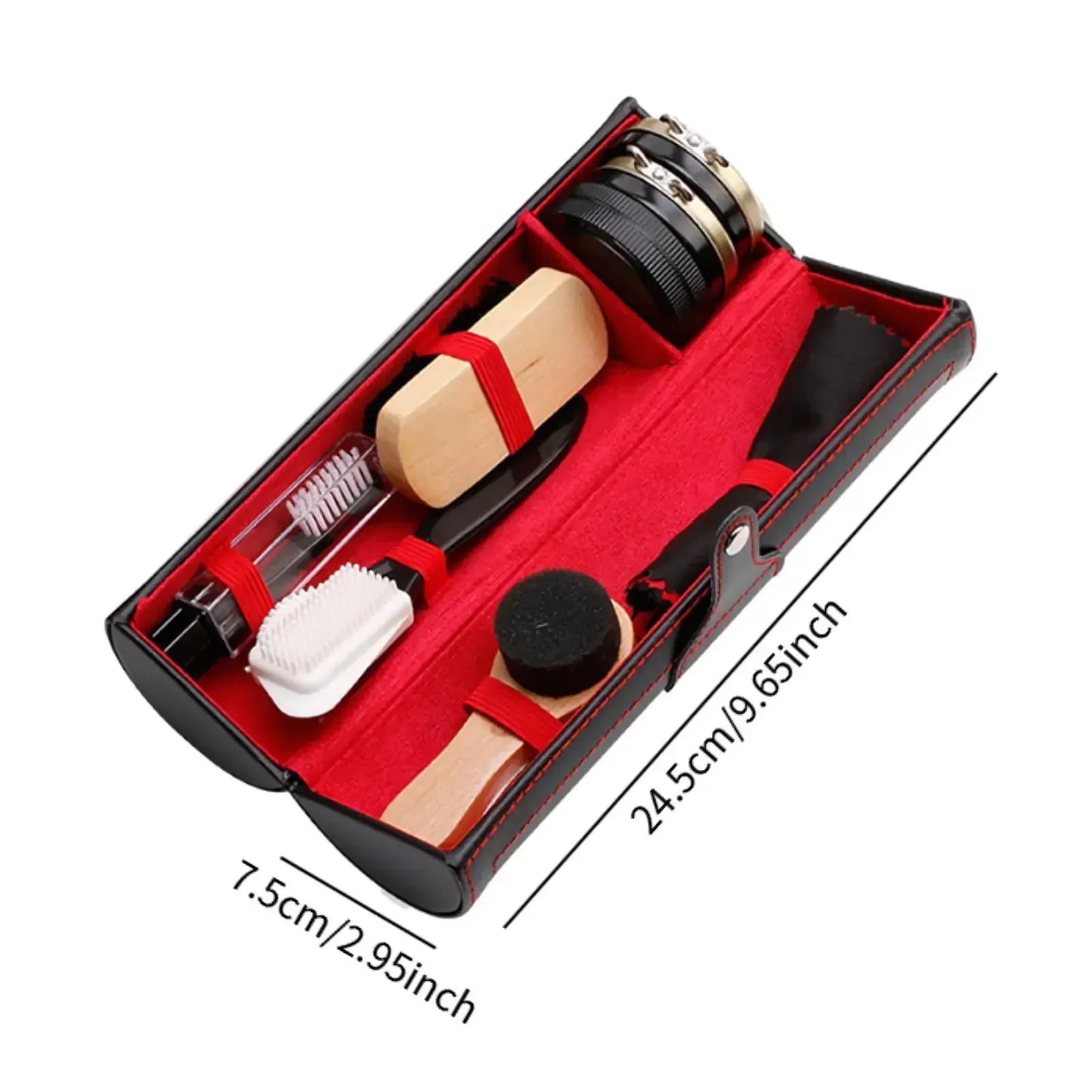 Shoe Care Kit for Leather Shoes Travel Portable Shoe Polish Kit for Men