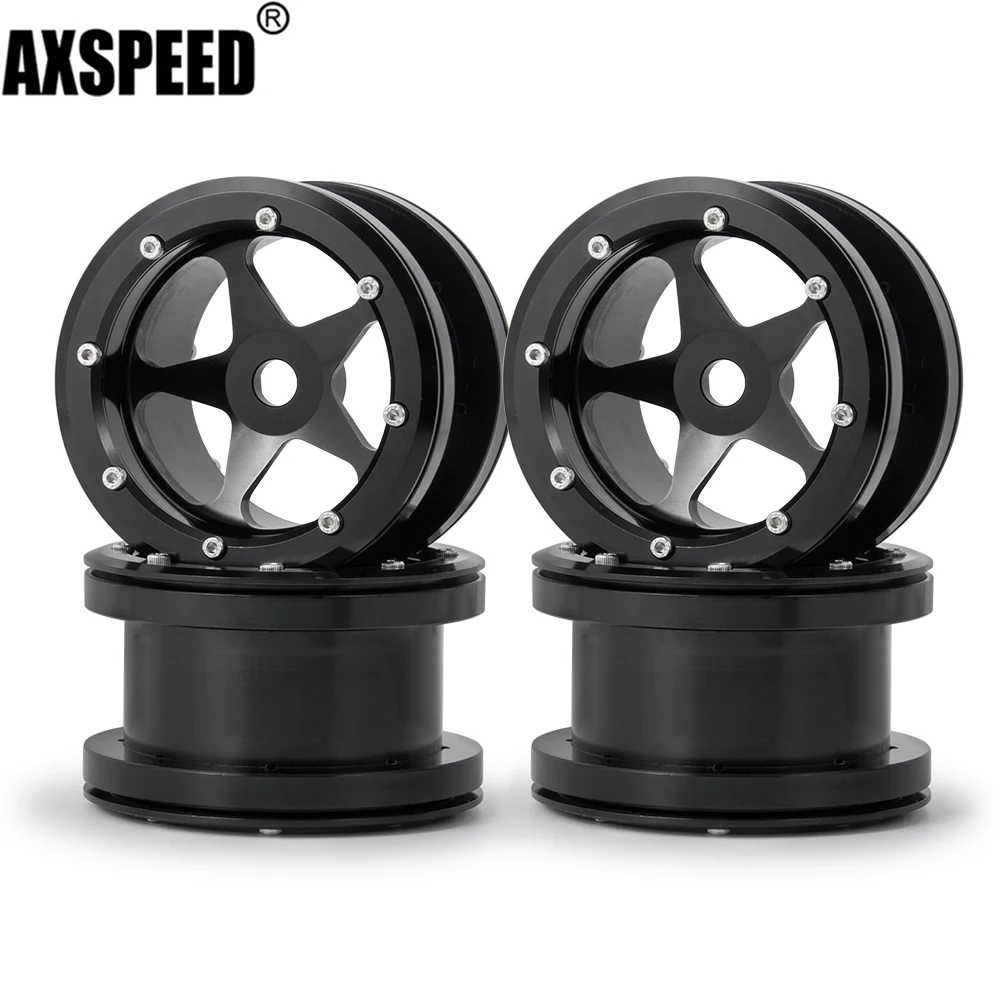 

AXSPEED 4 шт., ступица колеса из сплава 2,2, обод колеса Beadlock для 1/10 RC Crawler Axial SCX10 90046 RR10 Wraith 90048 90018 TRX4 D90 D110