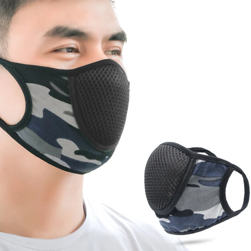 1/2PCS Colors Cycling Breathable Mouth Mask Dust-proof Anti-ultraviolet Cotton Masks Riding Breathanle Mesh Masks 4