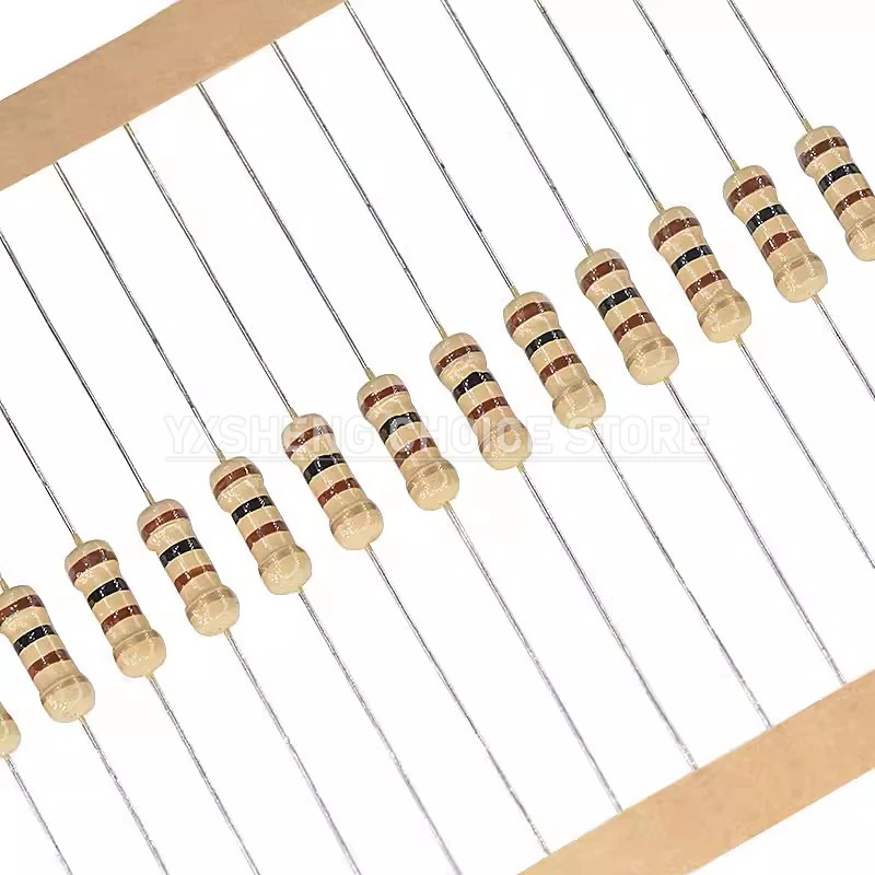 50PCS Carbon Film Resistors 1/2W 5% 100R 220R 1K 1.5K 2.2K 4.7K 10K 22K 47K 100K 100 220 1K5 2K2 4K7 Ohm New Resistance 1R~1M 4