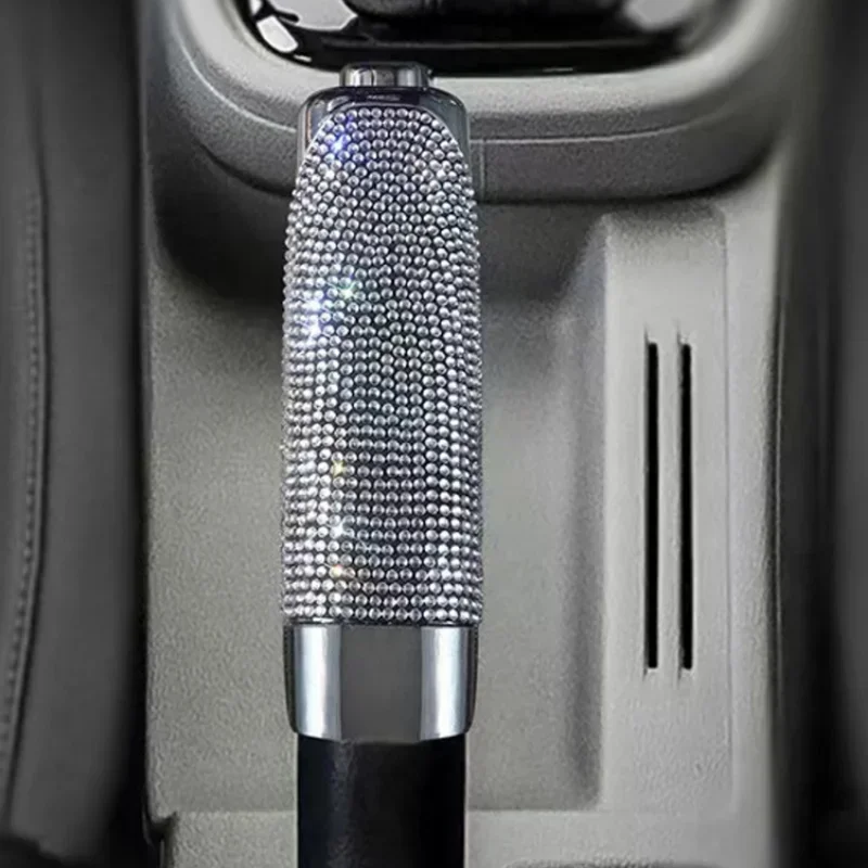 Bling Handbrake Cover Universal Crystal Car Handbrake Grips Case Anti-slip Auto Gear Shift Collars Diamond Interior Accessories