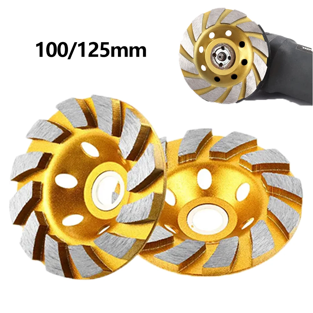 OCR 4" Concrete Turbo Diamond Grinding Cup Wheel – 12 Segments, Heavy-Duty For Angle Grinders (6 Hole Dust Extraction)
