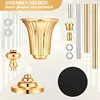 10 Pcs 26.7" Tall Gold Flower Vase for Wedding Centerpiece Decorative Tabletop Metal Trumpet Floral Stand for Christmas 6