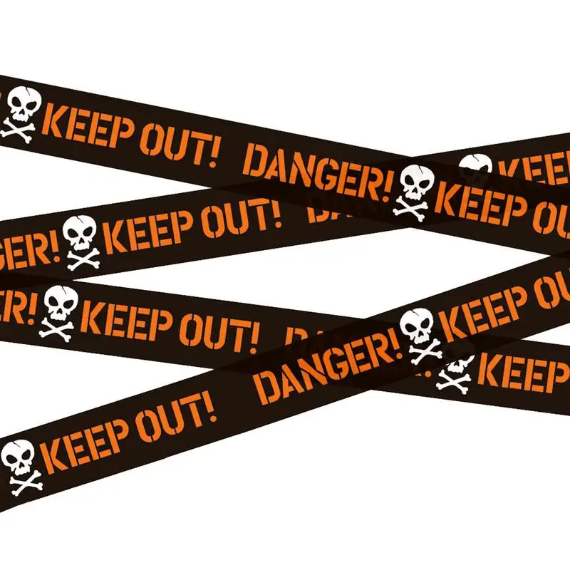 Halloween Fright Tape Fright Tape Safety Signs Crime Scene Caution Decorations Barrier Danger for Halloween Party