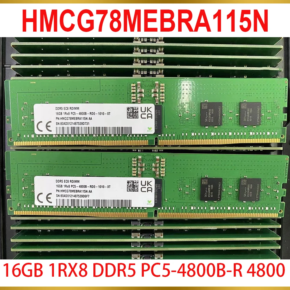 1 Pcs For SK Hynix RAM 16G 16GB 1RX8 DDR5 PC5 4800B R 4800 HMCG78MEBRA115N
