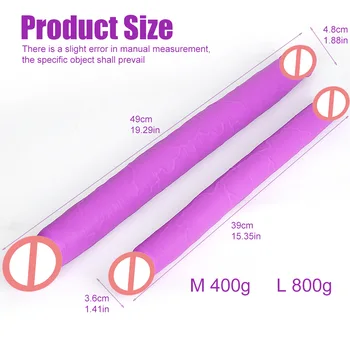 Super Long Double Head Dildo Big Anal Butt Plug Prostate Massager Soft Silicone Penis Adult Sex Toys for Women Lesbian Couples 6