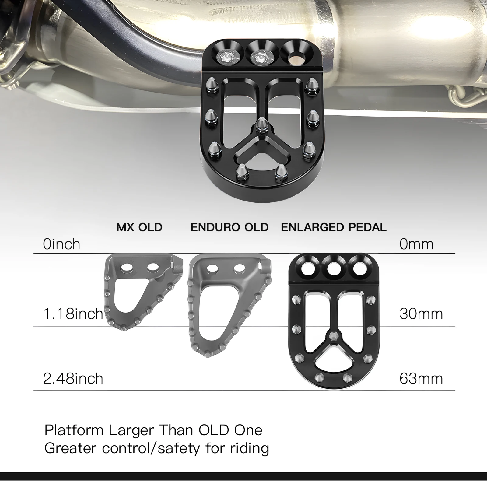 Bremspedalhebel-Pad-Verlängerung für KTM 690 Enduro R SMC R790 890 Adventure/R 1290 Super Adventure 390 Adventure 1050 1090 ADV – Detail 3