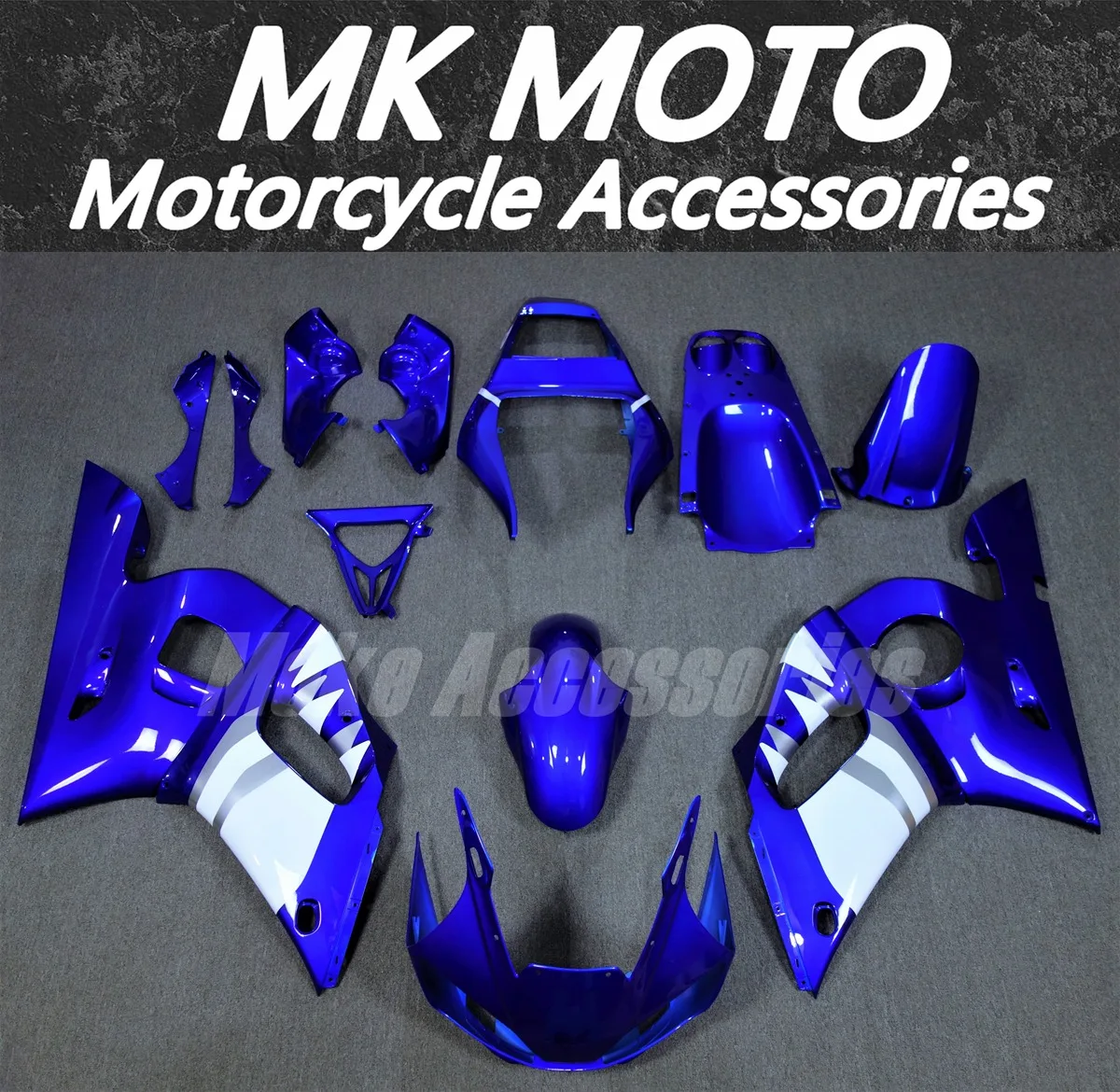

Комплект обтекателей для мотоцикла, подходит для Yzf R6 1998 1999 2000 2001 2002, кузов высокого качества, ABS инъекция, новый, синий, белый