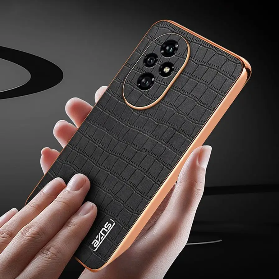 Leather Shockproof Plating Bumper Phone Case