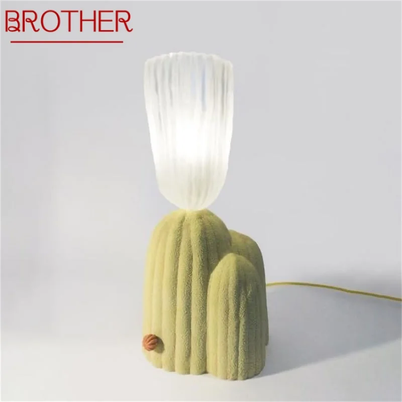 

BROTHER Nordic Vintage Table Lamp Contemporary Creative LED Desk Lighting for Home Decor Bedside Living Room