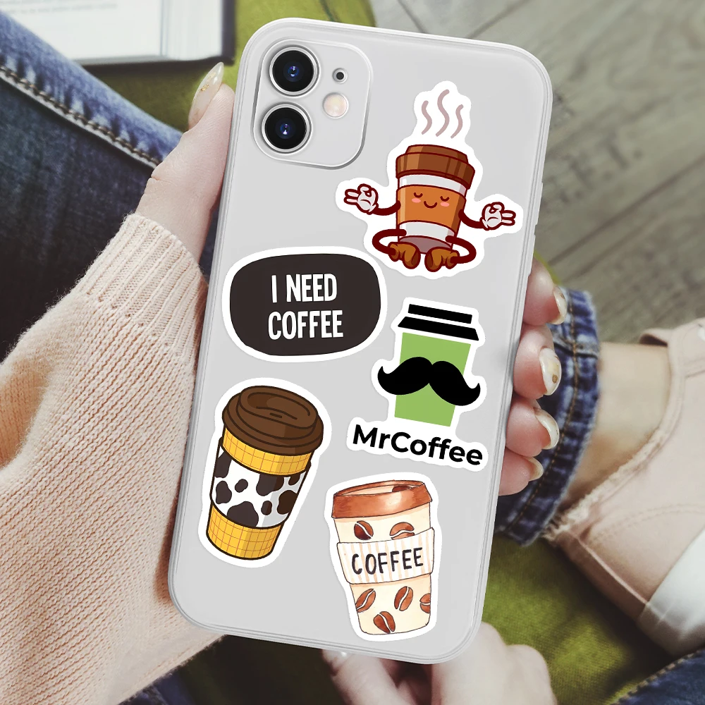 Cartoon stickers Decorative stickers Self adhesive stickers Custom stickers Anime stickers Adhesive stickers Decorative labels stickers Cartoon sticker Diy scrapbooking accessories Magic stickers 10/25/50PCS Leisure Kawaii Vintage Tea Coffee Stickers DIY Skateboard Laptop Luggage Cup Bike Motorcycle Phone PVC Waterproof